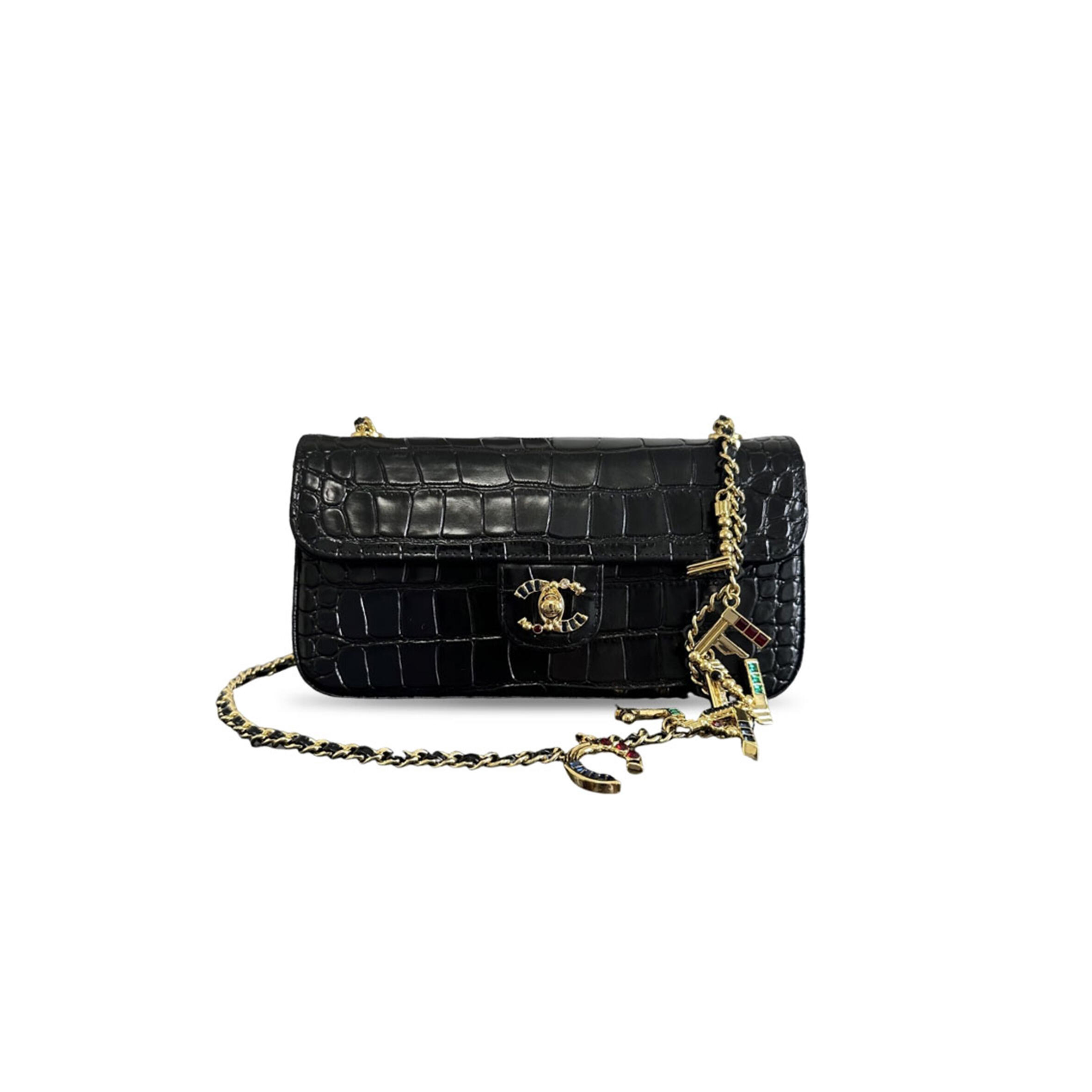 CHANEL MASTER CROCODILE EMBOSSED LEATHER AS6340 (22*12*4cm)